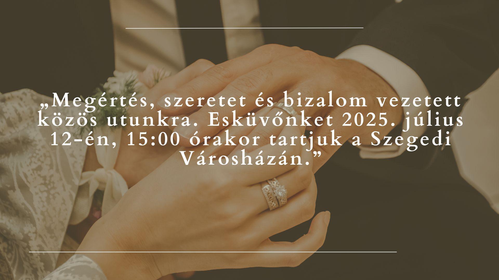 Klasszikus meghívó szöveg pároknak